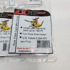 Lot of 10 Pro-Mold Real Thick Card Mini Snap Tite Holders 120pt PC20 New