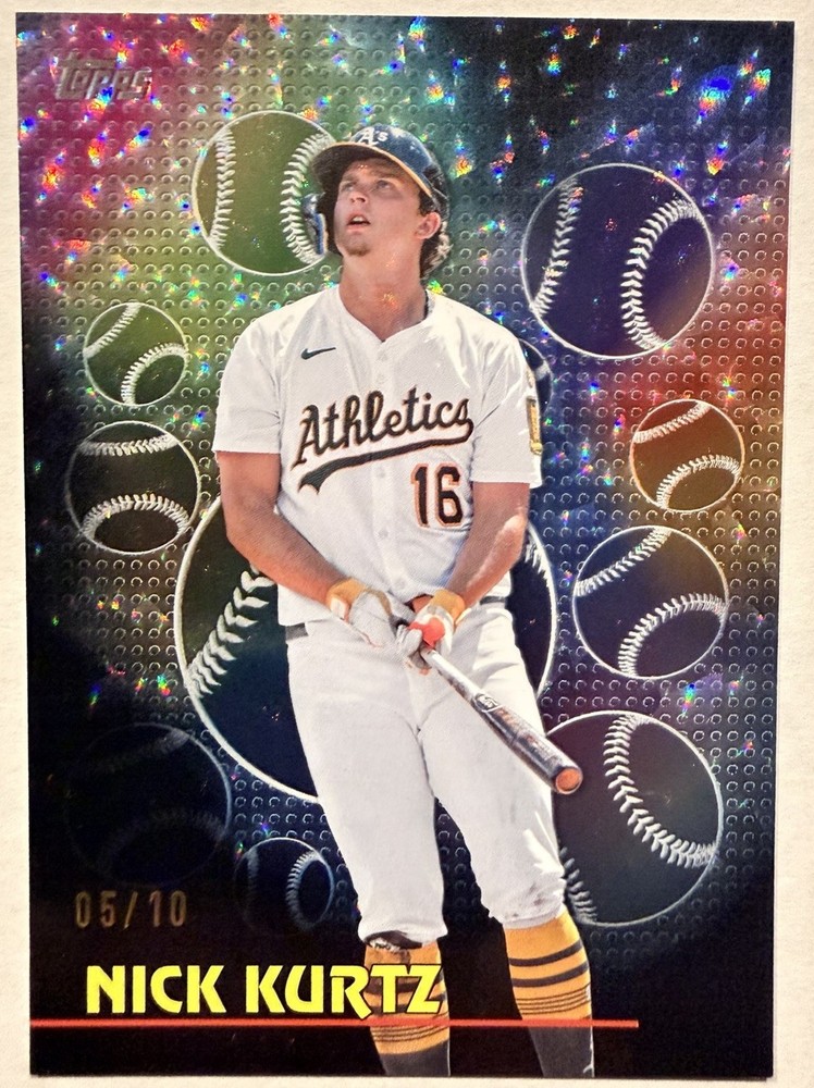 2026 Topps Series 2 Nick Kurtz Titans of the Game Black Crackle Foil /10 #TOG-22