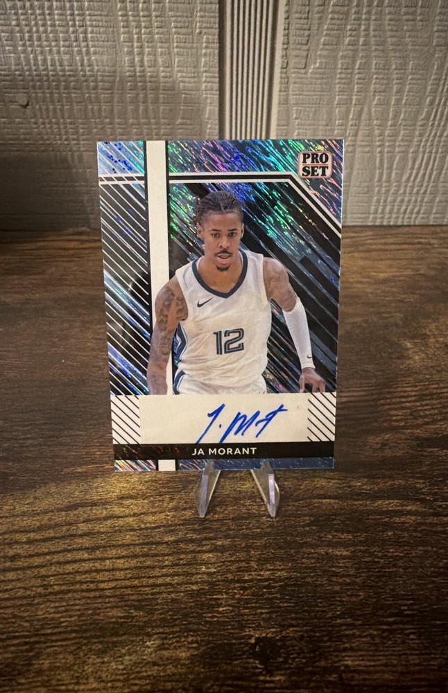 2024 Leaf Collective – Pro Set Autographs Ja Morant #PSA-JM1 Blue Shimmer / 10