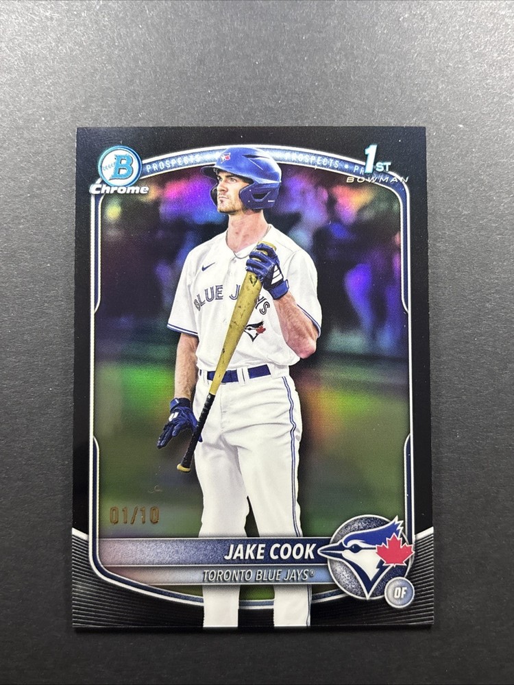 Jake Cook 2025 Bowman Draft Black /10 1st Bowman *BOOKEND🔥🔥
