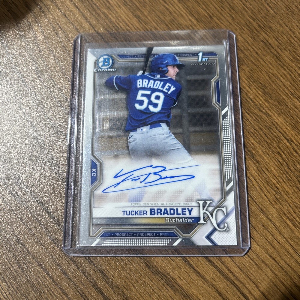 2021 Bowman Chrome – Prospect Autographs Tucker Bradley #CPA-TB (AU, RC)