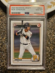 2020 Bowman Draft Nick Gonzales RC #BD81 PSA 10 Gem Mint