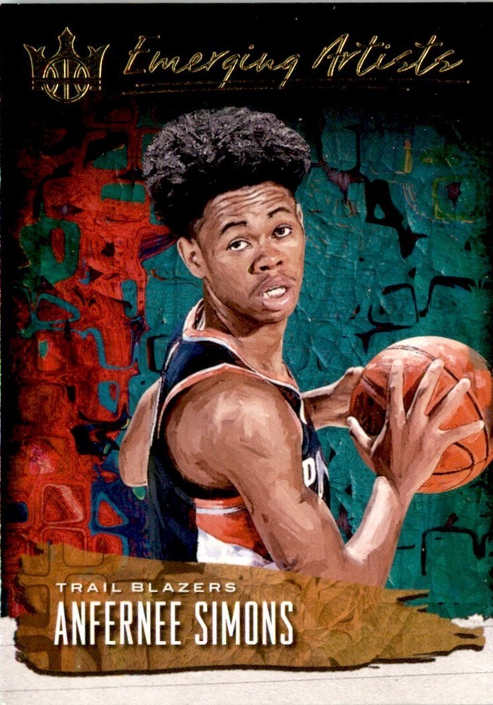 2018-19 Panini Court Kings Emerging Artists Anfernee Simons Portland Trail