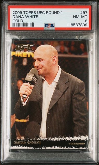 2009 Topps UFC Round 1 #97 Dana White : Gold : Rookie Card : PSA 8