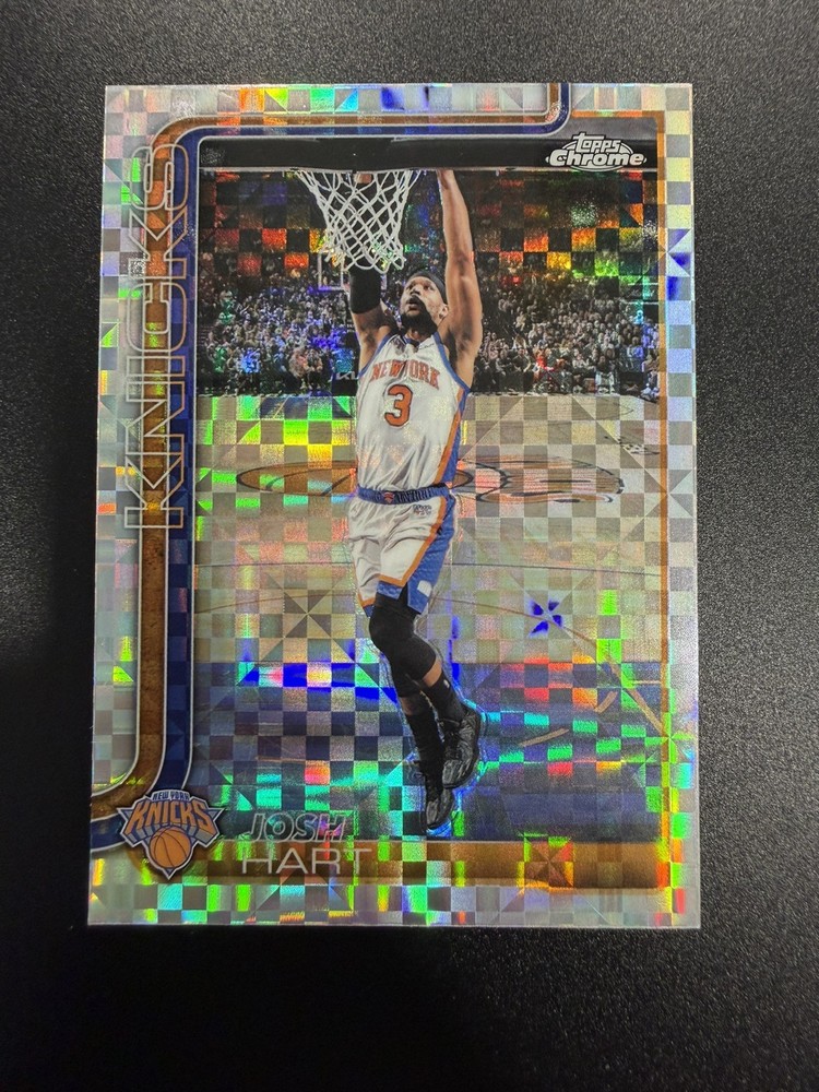 2025-26 Topps Chrome Update JOSH HART X-Fractor #72 New York Knicks