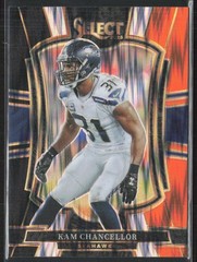 2025 Panini Select #149 Kam Chancellor Black and Orange Prizm Shock Seahawks (J)