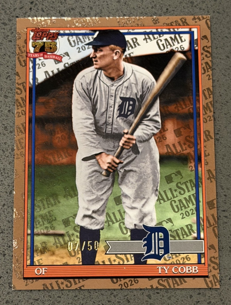 Ty Cobb Gold All-Star Game Foil 1991 Parallel Card /50 SP 2026 Topps Series 2