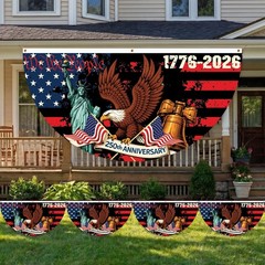 4 Pack 3 x 6 ft Large 250th Anniversary Fan Flag, 1776-2026 USA Bunting Banner,