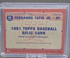 Fernando Tatis 2026 Topps Series 1 1991 Game Used Jersey Relic Orange #d 2 /25