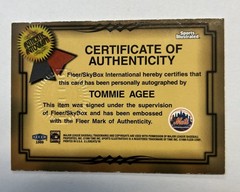 1999 Fleer Sports Illustrated Greats of the Game Tommie Agee Autograph #25