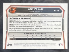 2026 Bowman Chrome BCP-135 Wehiwa Aloy 1st Bowman Gold Mojo /50