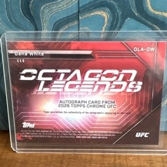 2026 Topps Saphire UFC Octagon Legends Dana White Numbered Autograph 05/25