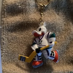 SUPER RARE vintage NHL 90&rsquo;s WILD WING keychain MIGHTY DUCKS OF ANAHEIM GOALIE