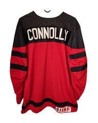 Nike Team Canada Connolly IIHF Hockey Jersey Large Red Black Sewn Stitched EUC
