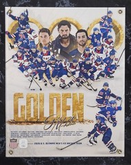 2026 U.S. MENS HOCKEY TEAM OLYMPIC GOLD MEDAL CHAMPIONS 12X15 PLAQUE