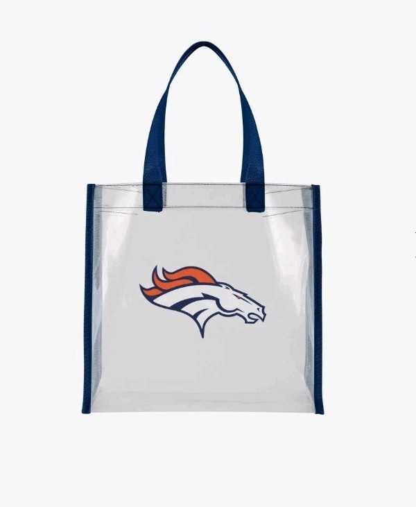 Foco Denver Broncos Clear Reusable Bag 12 X 12 X 6