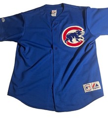 Majestic Chicago Cubs Blue MLB Replica Baseball Jersey Adult L/XL