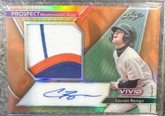 CARSON BENGE 2026 LEAF VIVID PROSPECT MEMORABILIA PATCH AUTO ORANGE /10
