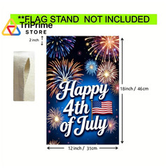 Happy 4th of July Garden Flags for Outside 12×18 Double 12&Prime;x18&Prime;, Inches
