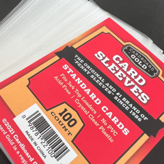 Cardboard Gold Standard Size Card Sleeves – 100 Count / Pack
