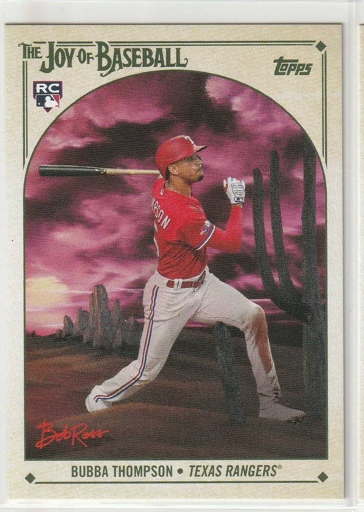2023 Topps Bob Ross Joy of Baseball #33 Bubba Thompson – Texas Rangers Rookie