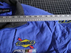 Nascar x Sunoco Jacket Men&rsquo;s Medium Blue Fleece Lined Zip Up Time Out VTG 90s