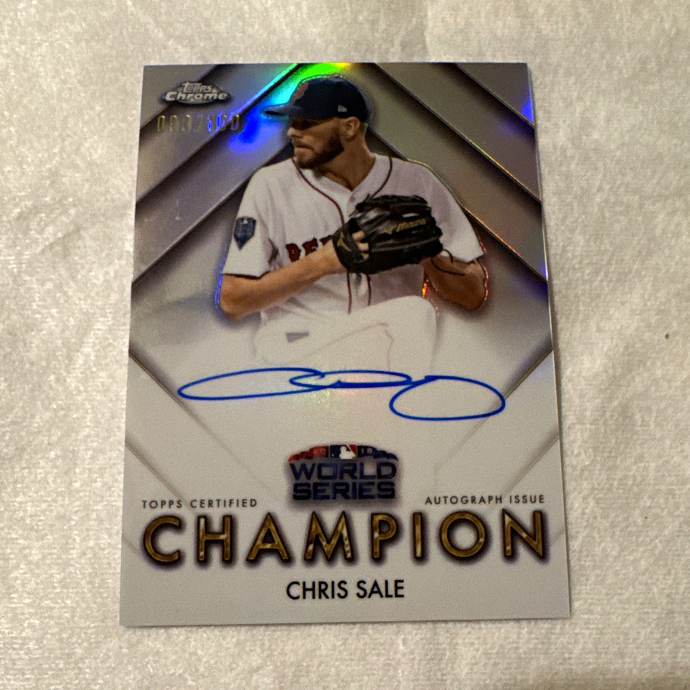 Topps Chrome 2026 Chris Sale Boston Red Sox WS Champion Auto WSCA-CS /100