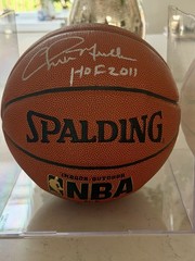 Chris Mullin Autographed Basketball – HOF Inscription, Schwartz Sports COA