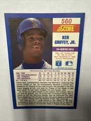 1990 ⚾ Score Ken Griffey Jr. #560 Seattle Mariners