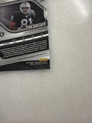 2025 Panini Prizm Black FOTL Tim Brown 7/15 Auto Blue Shimmer Refractor Raiders