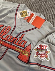 Atlanta Braves Mens 2XL Greg Maddux stitched gray Baseball jersey NWT