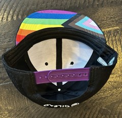 OAKLAND A’s Pride Month Strapback Black Purple Hat Cap LGBTQIA+