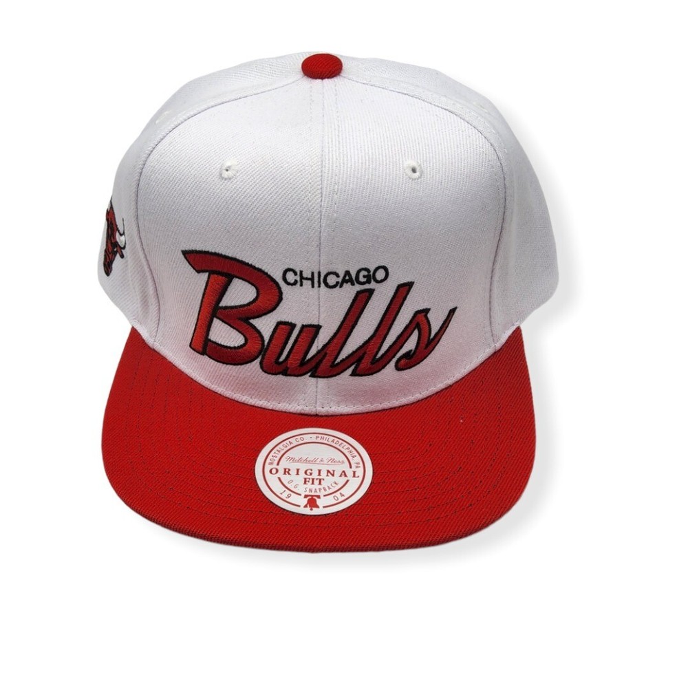 Mitchell & Ness Chicago Bulls Heritage Script Adjustable Snapback Hat Cap