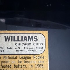 Topps Billy Williams #37 Chicago Cubs MLB Baseball 1968 Topps Base Set