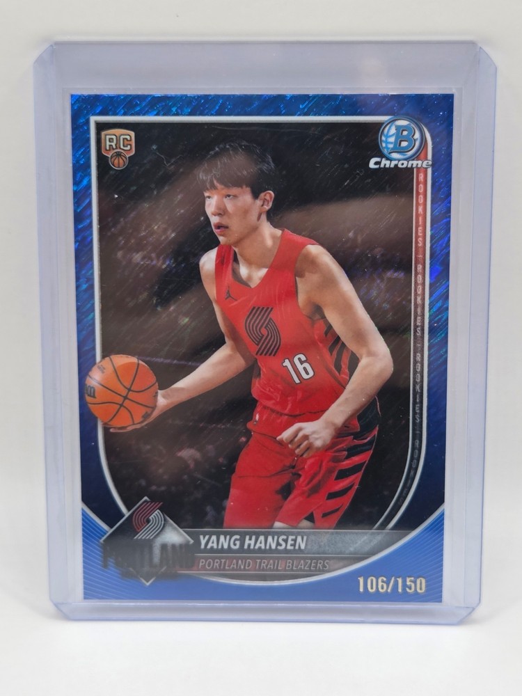 2025-26 Bowman Chrome Yang Hansen Blue Shimmer BCV-16 /150