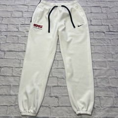 SMU Mustangs Football Nike Sweatpants Large White Dri Fit Pockets *READ DESC