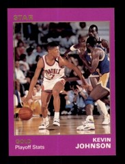 1990-91 STAR GOLD /1500 KEVIN JOHNSON #83 PLAYOFF STATS PHOENIX SUNS