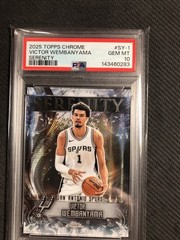 VICTOR WEMBANYAMA 2025 Topps Chrome SERENITY #SY-1 RC PSA 10