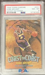 1998 TOPPS CHROME KOBE BRYANT #CC1 Coast To Coast PSA 8 NM-MT Lakers Low POP