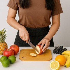 Set of 24, Bulk Mini Bamboo Cutting Boards with Hole – 8×6&Prime; 8X6&Prime;, Natural