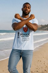 WEST HAM UNITED 2023 UEFA EUROPA CONFERENCE LEAGUE FINAL SHIRT PRAGUE Blue L