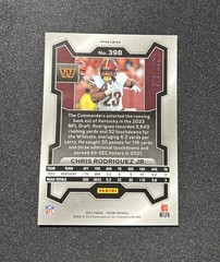 2023 Panini Prizm #398 Chris Rodriguez Jr. Pandora /400 RC