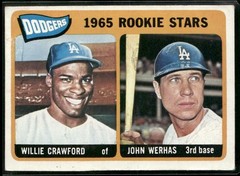 1965 Topps #453 Dodgers 1965 Rookie Stars (Willie Crawford / John Werhas) VG