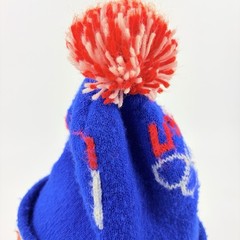 Vintage 1980 Team USA Lake Placid Olympics Winter Games Pom Beanie Hat/Cap Adult