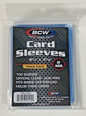 100 BCW Thick Card Soft Sleeves for Sports and Non-Sports – NEW IN PACK 2 mil