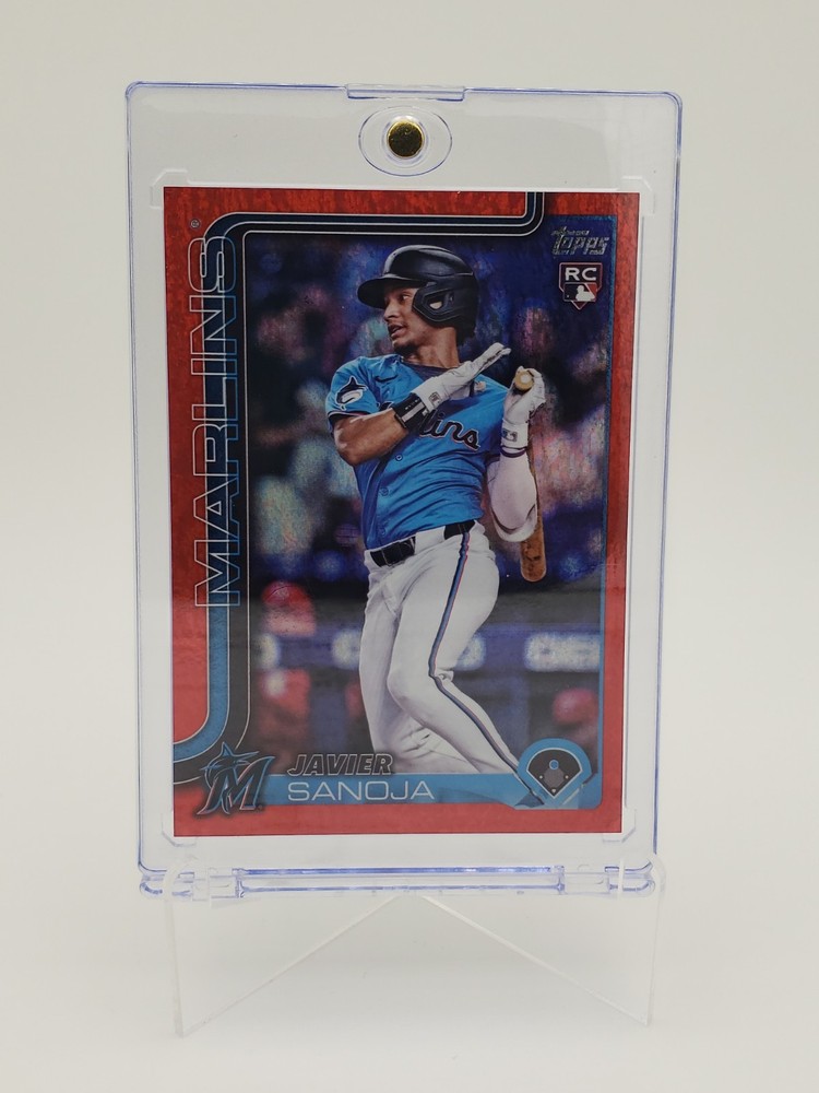 Topps Series Two 2025 3 Card Lot #653 Javier Sanoja RC Miami Marlins Material /5