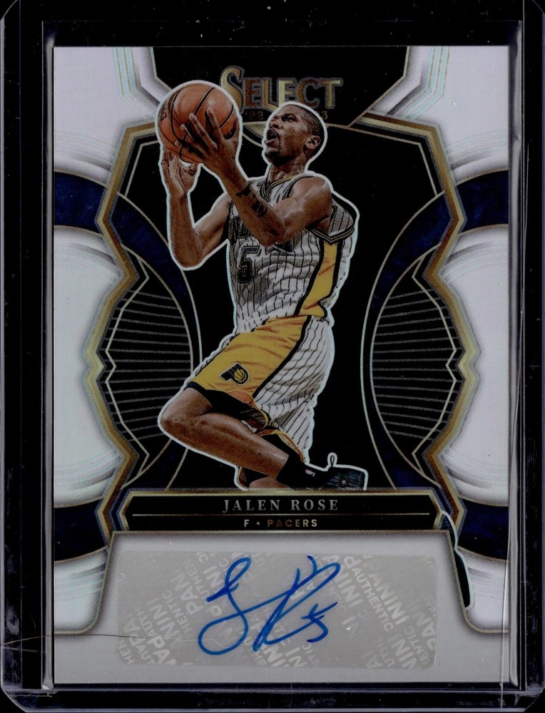 Jalen Rose 2022-23 Panini Select #S-JRS Silver Prizm /249 Auto