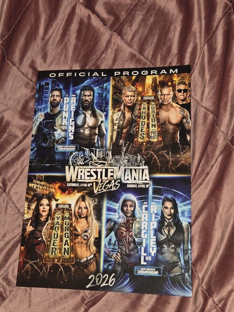 WWE Wrestlemania 42 HOF 2026 Official Event Program Magazine Liv Ripley Orton