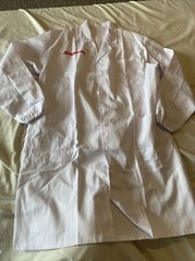 snap on unisex white lab coat button-down size XXL
