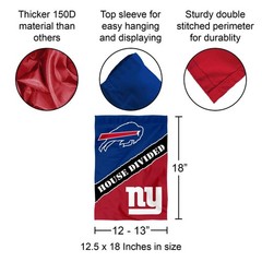 House Divided Bills and Giants Garden Flag and Yard Banner